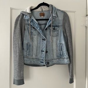 American Eagle Denim Hoodie Jacket